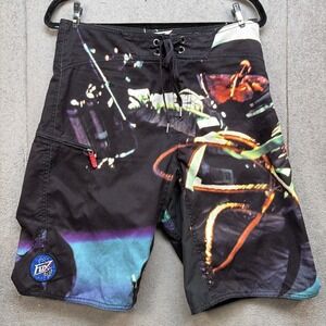 Fox Head Board Shorts Astronaut Space Print Men's Size 30 Swim Surf